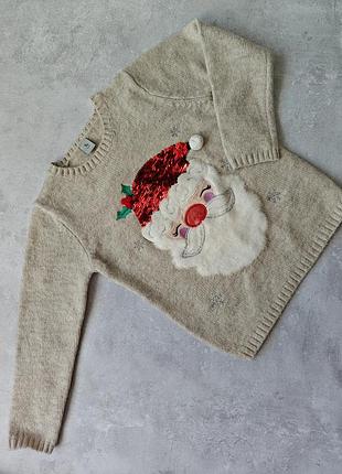 Новогодний свитер для девочки