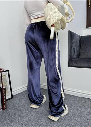 Прогулянкові штани палацо  з лампасами
