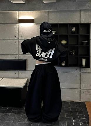 Трендовый оверсайз костюм на флисе