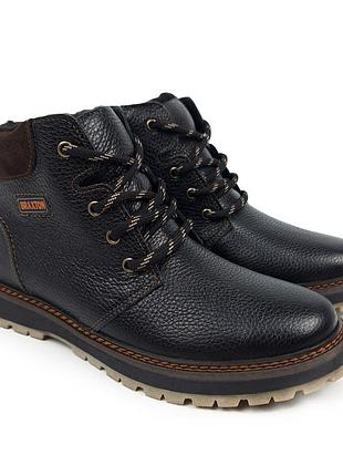 Качественные мужские зимние ботинки натуральная кожа и мех braxton боты