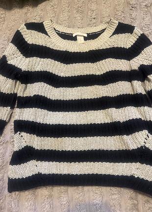 Светр, джемпер теплий смужка 2