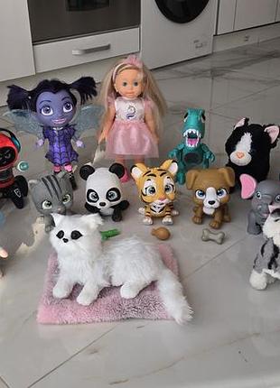 Игрушки детские куклы, мягкие музыкальные, робот, динозавр