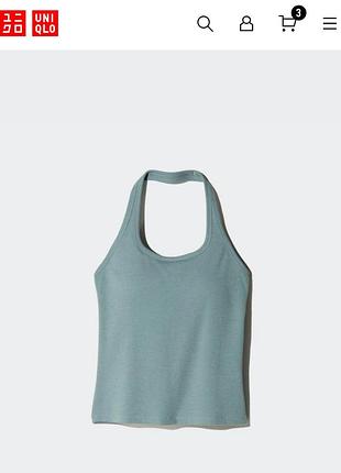 Майка топ с бра uniqlo