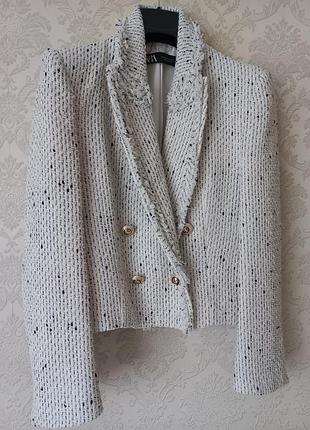 Твидовый жакет, блейзер zara.