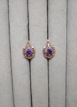 Сережки xuping позолота медзолото