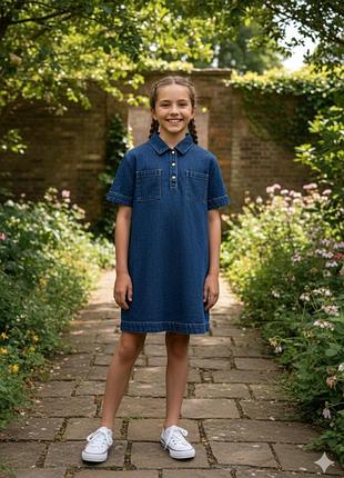 Джинсовые платье на девочку john lewis  12 лет