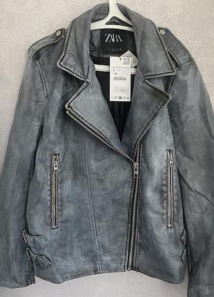 Косуха куртка з штучної шкіри вільного рівного крою кожанка куртка кожзам