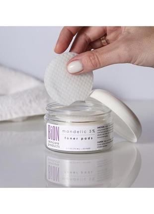 Mandelic 5% toner pads | падси з 5% мигдальною кислотою / мигдальна кислота педси біон акне пігментація гіперпігментація постакне відлущення тон