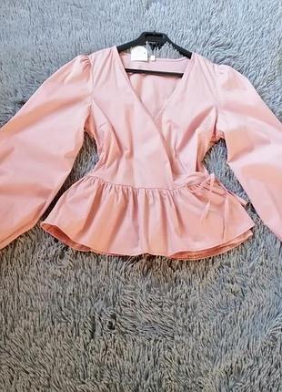 Кофточка на запах з воланом бавовна