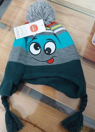 Качественная шапка на флисовой подкладке размер 54 см от польского бренда cool club by smyk
