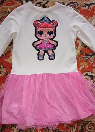 Теплое платье с куклой лолл