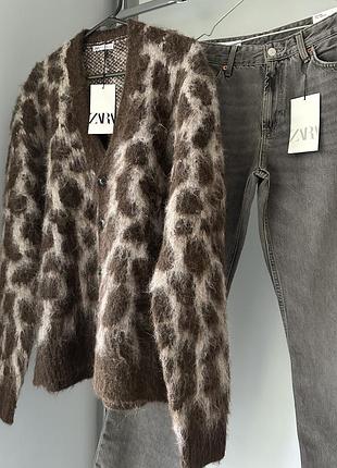 Кардиган zara, с шерстью 9%, новый, l-xl, унисекс