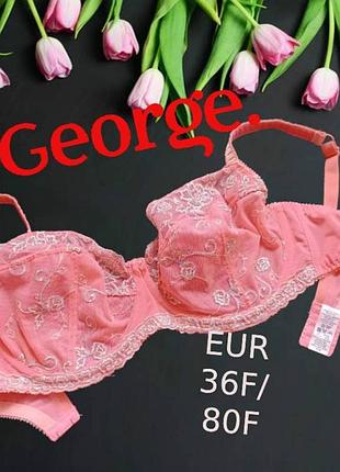 🌹🌹george eur 36f/80f бюстгальтер мягкий косточка сеточка вышивка разноцветный🌹🌹
