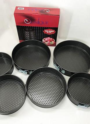 Форми для випікання рознімні unique un-1701 набір форм 6шт для випікання кондитерські