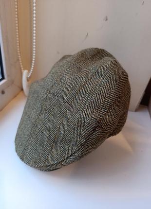 Английская новая шерстяная кепка. твид.