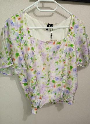 Блуза с коротким рукавом топ