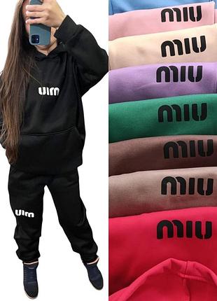 Тренд📢 теплий костюм на флісі оверсайс 📢 супер ціна та якість