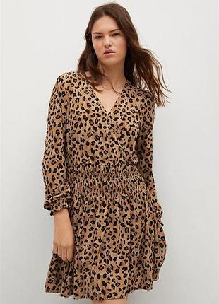 Платье леопардовое 38р м