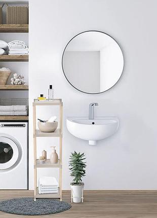 Етажерка квадратная на 4 полки home 25x26x100 см пластик/дерево
