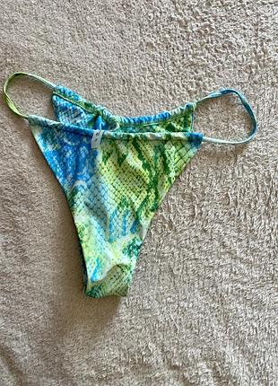 Купальник плавки високі бікіні рухливі подвійний шар тканини  зміїний принт shein xl нові