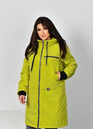 Жіноча повсякденна класична осіння весняна куртка пальто тканина плащівка канада на підкладці синтепон 150