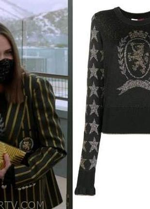 Стильний светр лонгслів tommy hilfiger люрекс зірки