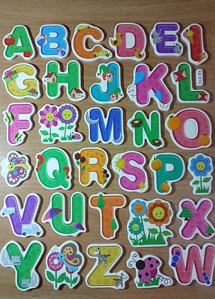 Наліпки об'ємні, алфавіт англійська мова, набір