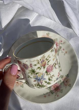Вінтажний набір: чашечка та блюдечко
