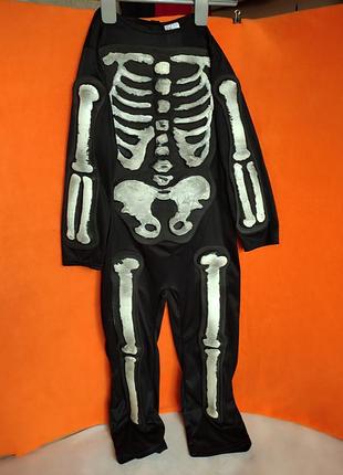 Чоловічок костюм скелет об'ємний хеловін/геловін на 7-8 років