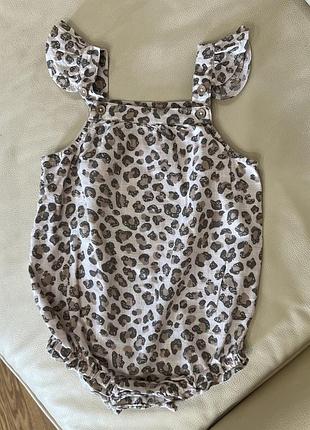 Ромпер, боді в леопардовий принт 1.5-2 роки ріст 86-92 від tu на дівчинку як новий дов max 48, шир 32.5