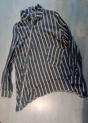 Асимметричная удлиненная рубашка