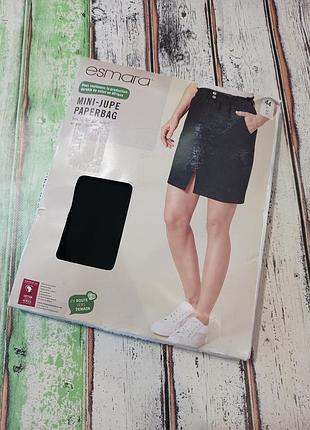 Стильная и качественная женская черная джинсовая юбка