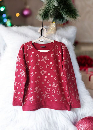 Лонгслив в золотистые звездочки