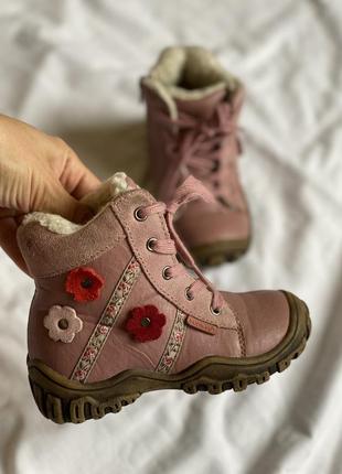 Зимние ботинки, ботинки на меху , розовые ботинки на девочку 25 размер