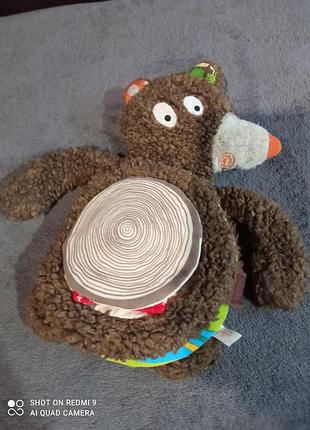 Книга іграшка, м'яка, пригоди ведмедика, розвивалка, шурхіт, тактильна,ebulobo