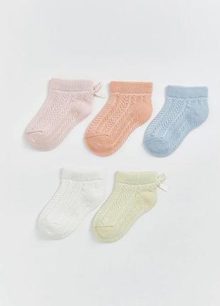 5-6 р 27-29 р нові яскраві короткі базові шкарпетки комплект набір 5 пар lc waikiki вайкіки носки