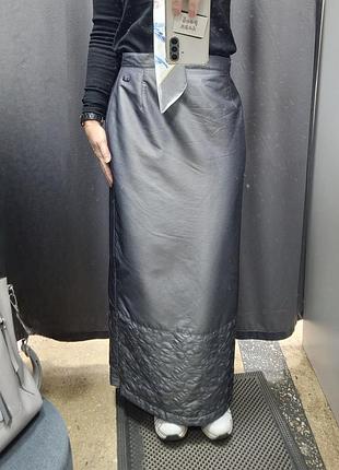 Спідниця максі утеплена довга, м, сірого кольору