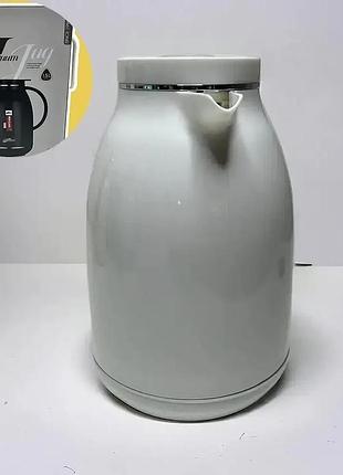 Термос-кувшин 1.5л пластиковый корпус со стеклянной колбой 29150 серый