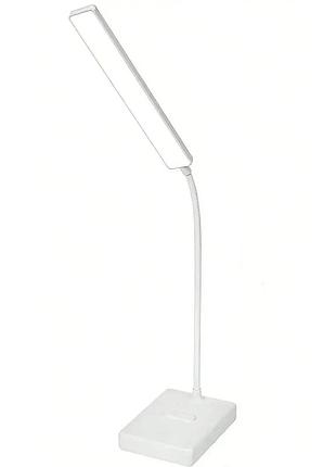 Настольная светодиодная лампа с сенсорным управлением и гибкой ножкой led 854 белая
