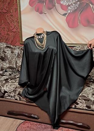 Шикарная шелковая туника блузка балахон.