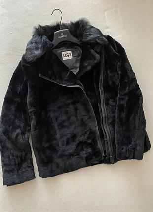 Ugg 🖤🔥 чорна дублянка biker шубка