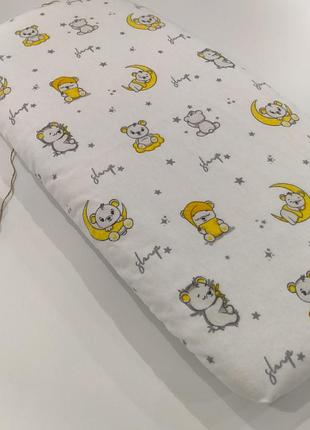 Муслиновые простыни в кроватку для новорожденных, простины на резинке 7956583)