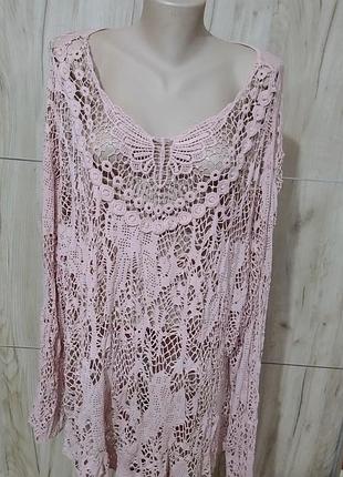 Ажурная блузка очень большого размера на 56-58 полный