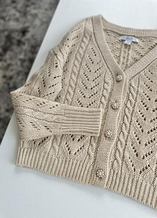 Кардиган ажурної вʼязки amisu розмір s