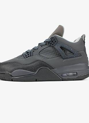 Кроссовки женские / мужские серые с кожи осенние весенние летние