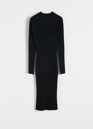 Платье женское черное в рубчик reserved xs