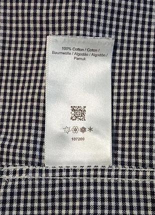 Рубашка классическая мужская в клетку fred perry длинный рукав серая - белая - черная клетка m 10