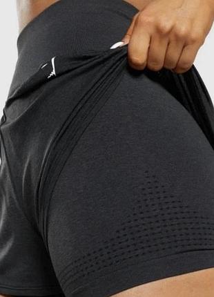 Шорти спідниця спортивні графітові чорні gumshark xs