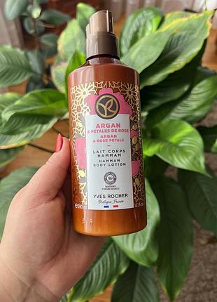 Молочко для тела yves rocher аргания-роза