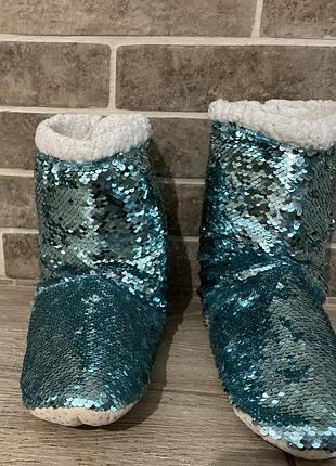 Угги для дома, теплые, дед мороз, на меху